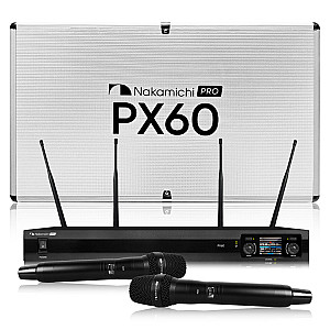 Nakamichi PX 60 Mic Wireless Karaoke Handheld 2 Channel Microphone